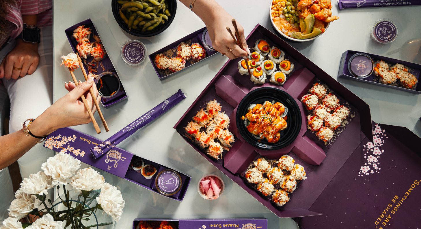 Sushi, from above