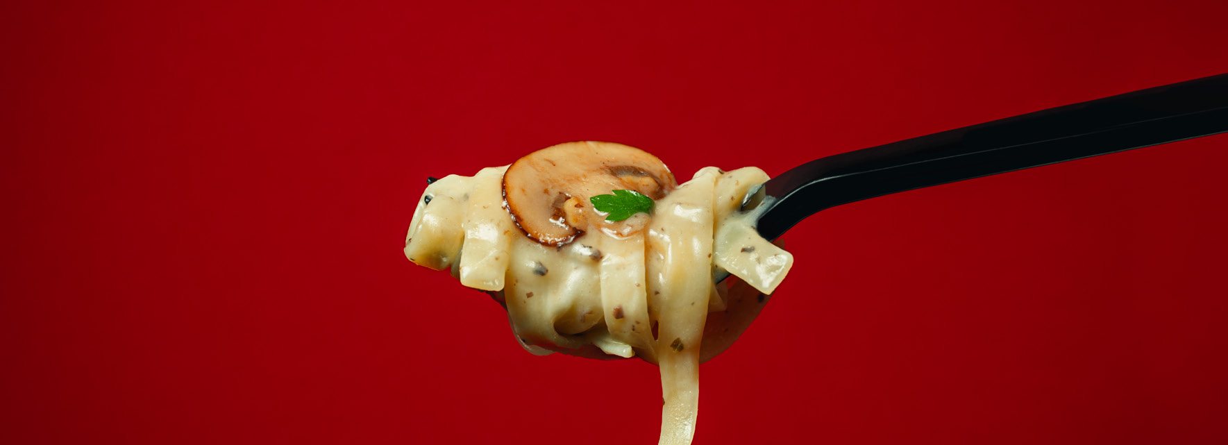 Pasta on red