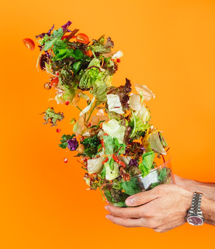 Salad in motion